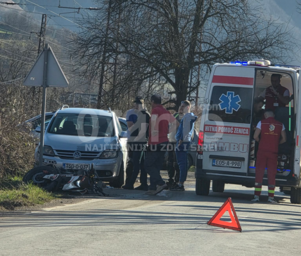 Otežan saobraćaj na ulazu u Zenicu nakon sudara vozila i motocikla