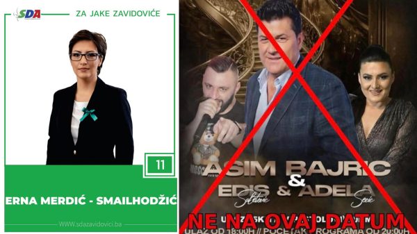 Erna Merdić Smailhodžić traži otkazivanje koncerta u Vozući zbog godišnjice stradanja