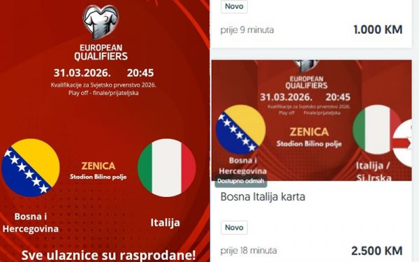 Euforija u BiH: Karte za meč s Italijom nestale, preprodaja cvjeta