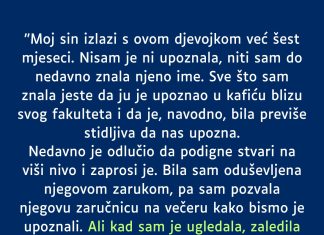 “Sin izlazi 6 mjeseci sa ovom djevojkom a nikada nas nije upoznao. SADA su objavili zaruke…” “Sin izlazi 6 mjeseci sa ovom djevojkom a nikada nas nije upoznao. SADA su objavili zaruke…” - featured image