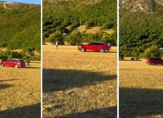 SNIMAK KOJI LEDI KRV U ŽILAMA: Automobil se zaletio u grupu ljudi, sve se pretvorilo u haos,počeo ih gaziti?!